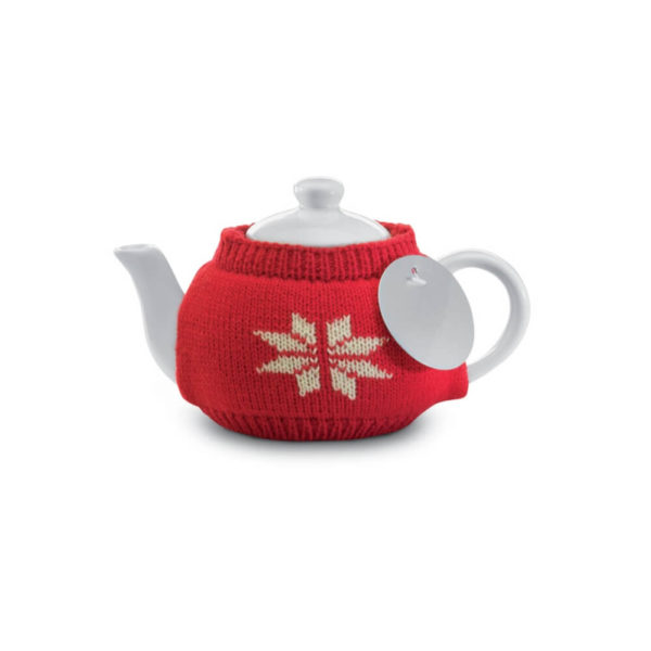 Ceramiczny dzbanek do herbaty w ubranku