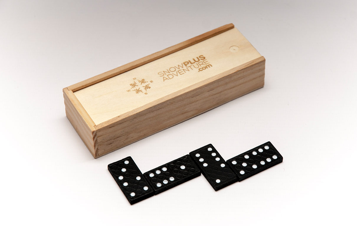 Domino drewniane z logo