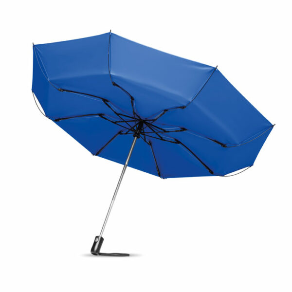 Składany odwrócony parasol z nadrukiem firmowym